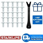 Resim Universal Klips Açık Gri Honda-Toyota Uyumlu S-1604 25 Adet 