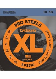 Resim D'addario Pro Steels Eps510 Elektro Gitar Teli 010-046 