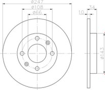 Resim Peugeot 106 1991-2005 306 1993-2001 206 1998-2000 Citroen Saxo 1996-2004 C15 1984-2000 ZX 1991-1997 Ön Fren Diski 247mm 