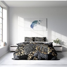 Resim Monohome Leaf 3D Pamuk Saten Çift Kişilik Nevresim Takımı 