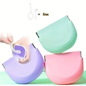 Resim Silikon Retainer Kılıfı, Vent Delikleri ile, Invisalign ile Uyumlu, Gece Ağız Koruyucu Kılıfı, Retainer Çıkarıcı Aracı ve Fırça ile Silikon Taşınabilir İnce Sevimli Retainer Tutucu 