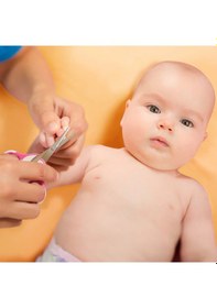 Resim Babyjem Bebek Tırnak Makası 0-12 Ay Yuvarlak Uçlu Eğimli Paslanmaz Çelik Bıçak Koruyucu Kılıflı 