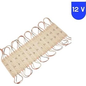 Resim 12 Volt 1.5 Watt 3 Lensli 6500 K Beyaz 2835 Smd Led Modül Ip65 10 Adet Modül 