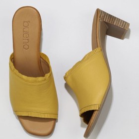 Resim BUENO Shoes Sarı Deri Kadın Topuklu Terlik 01wn4002 
