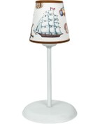 Resim ŞENAY AYDINLATMA Çocuk Odası Konik Kumaş Abajur-beyaz Gemici 