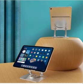 Resim Konyax 360 Derece Dönebilen Yükseltilmiş Masaüstü Ayarlanabilir Metal Tablet Standı Renkli 