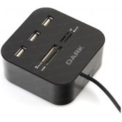 Resim Dark UCR202 USB Micro SD SD MMC M2 MS Pro Duo USB Çoklayıcı Kart Okuyucu Siyah 