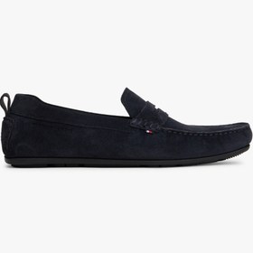 Resim Tommy Hilfiger Core Süet Driver Erkek Mavi Loafer Ayakkabı 