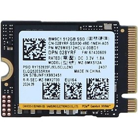Resim Samsung BM9C1 512GB 4850 MB/s /4000MB/S GEN4X4 22X30 M.2 Nvme SSD 