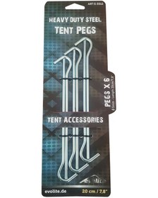Resim Evolite Çelik Çadır Kazığı 20 CM 6 Adet Çelik 