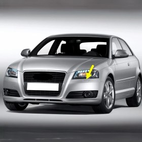 Resim Audi A3 Hb 2009-2012 Sol Ön Far Yıkama Kapağı 8P0955275A 