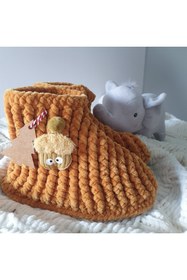 Resim ModMio Çocuk Kadife Ev Botu | El Yapımı Yumuşak Kaymaz Tabanlı Panduf 