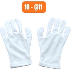 Resim AXE SPORTSWEAR Beyaz 10 Çift Çocuk & Bando & Pandomim & Gösteri & Merasim Eldiveni & 23 Nisan & 19 Mayıs 