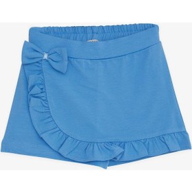 Resim Breeze Kız Çocuk Şort Etek Fiyonklu Fırfırlı 1.5-5 Yaş, Mavi-mavi Mavi 