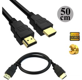 Resim BK Teknoloji 50 cm 24K Gold Plated Full HD 4K*2K Kısa HDMI Kablo 