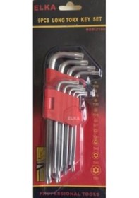 Resim Torx Alyan Allen 9 Parça Uzun Yıldız Alyan Anahtar Takımı 