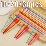 Resim 10/20/30 Adet Plastik Dikiş İğnesi Seti, Yün Nakış ve Dokuma İğneleri - DIY El Sanatları, Giysi ve Ayakkabı Yapımı İçin Çok Renkli 