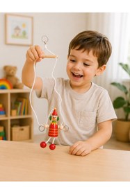 Resim BASEL MAİSON Ahşap İpli Kukla (15 cm) 