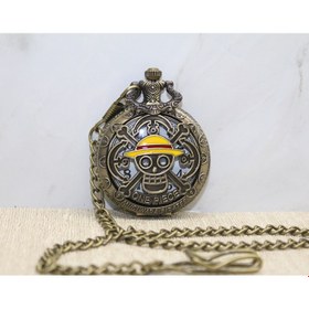 Resim One Piece Tasarımlı Köstekli Saat 