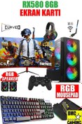Resim DMC N157x (PUBG,GTA 5) I5 4430 (4.NESİL) 16gb Ram,512gb Ssd,8gb Rx580,24'oyuncu Masaüstü Bilgisayarı 