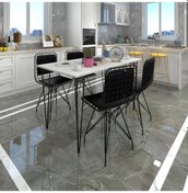 Resim Knsz Masa Sandalye Takımı Hem75mazlum Byzsyh 100 070 Sm 4 Sandalye Syhsyh Sırt Minderli 