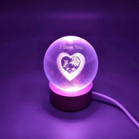 Resim Pileli Store I Love You Tasarım Işıklı Küre 