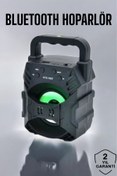 Resim Techno Stock Işıklı Bluetooth Hoparlör Müzik ve Renkli Işık Taşınabiilir 