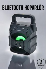 Resim Techno Stock Işıklı Bluetooth Hoparlör Müzik ve Renkli Işık Taşınabiilir 