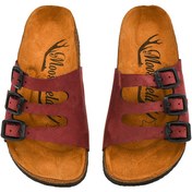 Resim Moosefield Kids Unisex Hakiki Deri Bordo Çocuk Terlik 