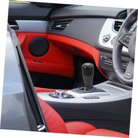 Resim Araba Için Manuel Vites Topuzu Evrensel Topuz Alüminyum Alaşımlı Kol Çubuğu Kolu Siyah Renk 