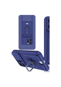 Resim Cosmotex Newface İphone 15 Pro Max Kılıf Zuma Kartvizitli Yüzüklü Silikon - Lacivert 