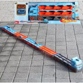 Resim Berat Toys Berattoys Yarış Pisti Özellikli Araç Taşıyıcı Oyuncak Tır 2 Metre Uzunluk Araç Fırlatma Özellikli 