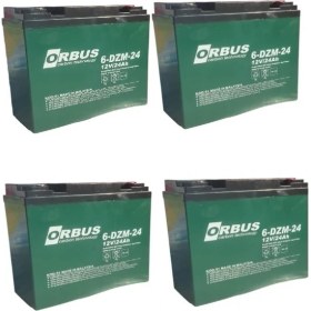 Resim Orbus 12V 24 Amper (Dik) Elektrikli Bisiklet Aküsü 4'lü Paket 
