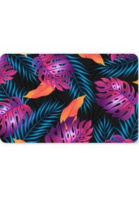 Resim Dijital Baskılı Desenli Dekoratif Dış Kapı Önü Ve Iç Mekan Paspası Yıkanabilir Kaymaz Taban Lacivert 