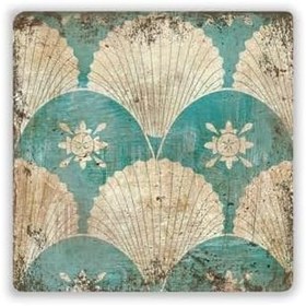 Resim Oscar Stone Decor Doğaltaş Baskılı Bardak Altlığı Tile Desen 10 X10 Cm Stone Coaster Dsn29-2 