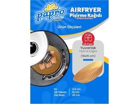 Resim AyrStore Airfryer Pişirme Kağıdı,fritöz Yağlı Kağıdı Tek Kullanımlık Fırın,fritöz Pişirme Kağıdı 25'li 