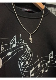 Resim Trompet Müzik Aleti Müzisyen Gümüş Renk 316l Paslanmaz Çelik Figü Çok Renkli 