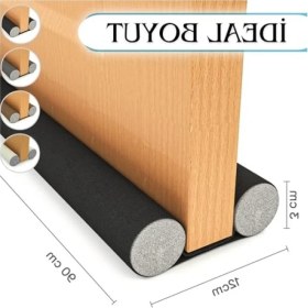 Resim MarkEntegra Kapı Altı Rüzgar Önleyici - Isı Yalıtım Süngeri (Gri) 