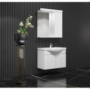 Resim Yıldız Banyo Dolabı 55CM Beyaz Asma 