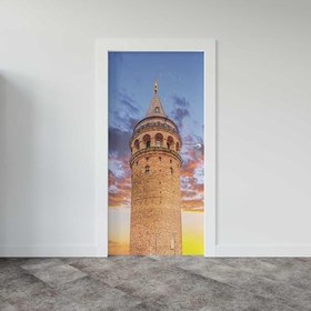 Resim Kapı Giydirme Kapı Sticker Folyosu Galata Kulesi 