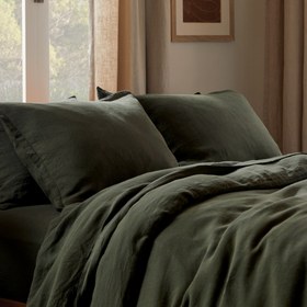 Resim Allure Müslin Pamuk Nevresim Takımı Haki - King Size 240x220 cm 