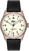 Resim Lacoste, Adventurer Erkek Parşömen Kadranı, Bla Deri Saat - 2011300, Kırık beyaz, kayış 