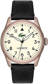 Resim Lacoste, Adventurer Erkek Parşömen Kadranı, Bla Deri Saat - 2011300, Kırık beyaz, kayış 