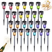 Resim 10 adet Güneş LED Işıkları, Güneş Dış Mekan LED Paslanmaz Çelik Çubuk Işıkları, Güneş Peyzaj Dekoratif Işıklar, Dış Mekan Sıçramaya Dayanıklı, Avlu, Çim, Yol, Veranda, Sürüş Yolu ve Bahçe için Uygun, Festival Partisi, Bahçe Yürüyüş Yolu Dekorasyonu, Noel Dekoratif Işıklar. Tatil hediyeleri için en iyi seçim. Renkli 