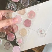 Resim 18 Parça Vintage Mumlu Etiketler, DIY Scrapbooking ve Planlayıcı Süslemeleri Kore Kırtasiye Mühürleme Etiketleri 