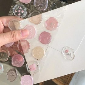 Resim 18 Parça Vintage Mumlu Etiketler, DIY Scrapbooking ve Planlayıcı Süslemeleri Kore Kırtasiye Mühürleme Etiketleri 