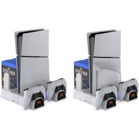 Resim Tp5-3532b Ps5 Slim Ve Tüm Ps5 Modeller Ile Uyumlu Multi Fonksiyon Soğutma Ve Şarj Standı 