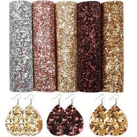 Resim Takım 5 Adet Yapay Sentetik Deri 14.99*20.98cm Kumaş Levhalar DIY Fiyonklar, Bel Kemeri, Küpeler, El Çantası, Telefon Kılıfı, Kalem Kutusu, Ayakkabı Çantaları Yapay Deri El Sanatları El Yapımı Malzeme 