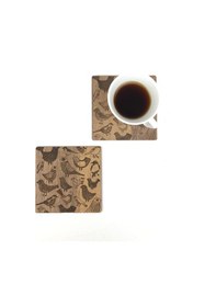 Resim Bardak Altlığı Model -40 Kahverengi 