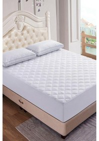 Resim Tek Kişilik Kapitoneli Yatak Koruyucu Alez 120x200 cm 